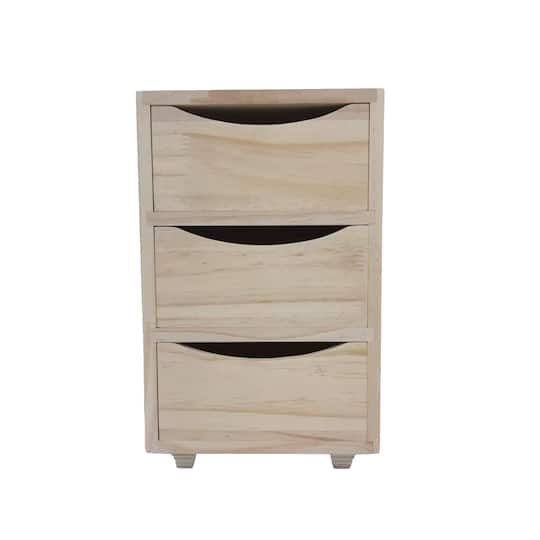 13" DIY 3-Drawer Wood Desktop Cabinet by Make Market®